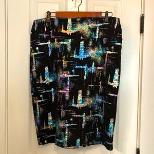 💜🖤💙 Shimmer Lularoe Cassie XL💜🖤💙